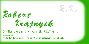 robert krajnyik business card